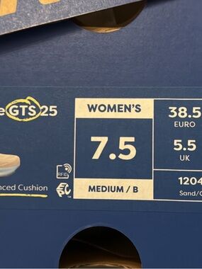 Brooks Women's Beige and Light Blue Running Shoe (Interior View)